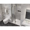 Anzzi Romance 72in x 335in Frameless Swinging Shower Door in Brushed Nickel SD-AZ14-01BN